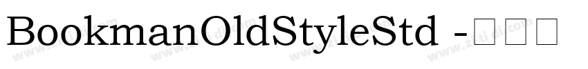 BookmanOldStyleStd 字体转换
